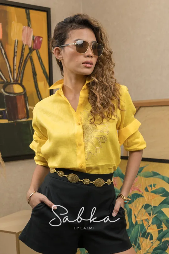Sabka - Sunflower Linen Shirt